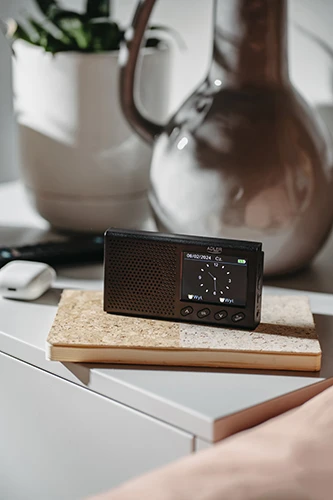 Kelioninė radija ADLER AD-1198 su laikrodžiu ir Bluetooth