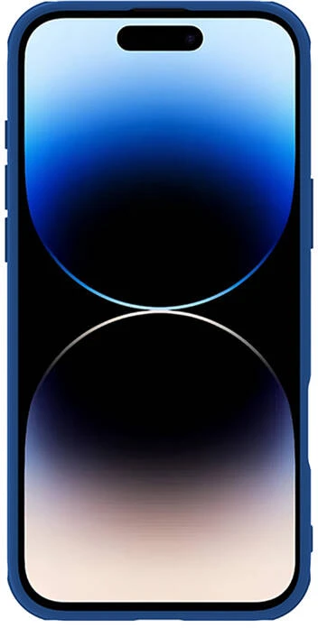 Nillkin CamShield PRO kietas iPhone 16 Pro Max telefono dėklas mėlynos spalvos