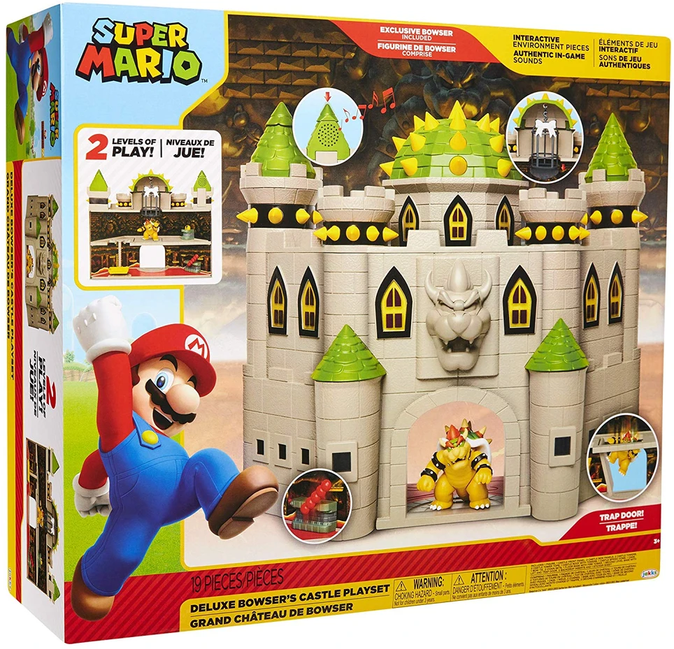 Nintendosuper Mariojakks Nintendo – 2,5 colio – Bowser pilies žaidimų rinkinys (400204-IS9)