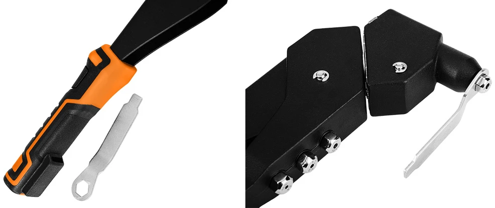 Nitownica Kniedžių pistoletas plieninėms ir aliumininėms kniedėms 2,4/3,2/4,0/4,8 mm, daugiapakopis