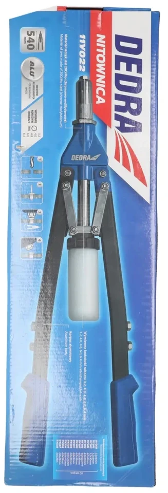 Dedra Priekinis kniedijimo irankis aliuminio kniedemsilgis 540mm