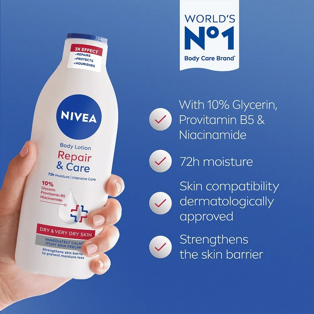 Nivea - Atkuriamasis ir Priežiūros Kūno Losjonas - 250 ml