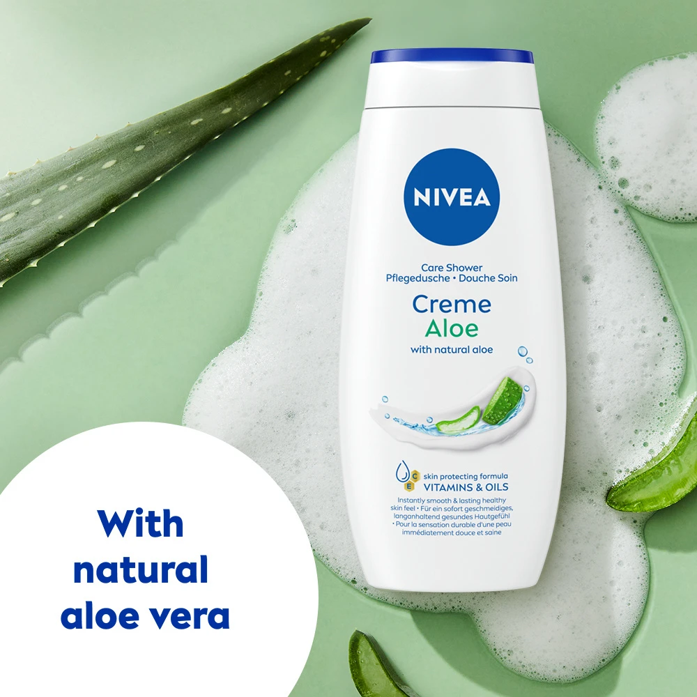 Nivea Creme Aloe Dušo želė dušo kremas su alaviju, 250 ml