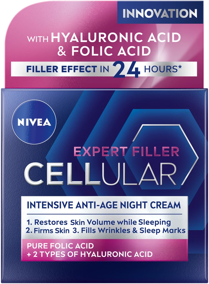 Nivea Cellular Expert Filler intensyvios odos senėjimą stabdanti naktinė priemonė, 50 ml