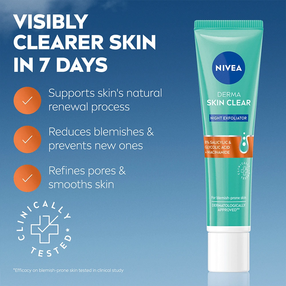 Nivea DERMA Activate cheminis šveitiklis, 40 ml