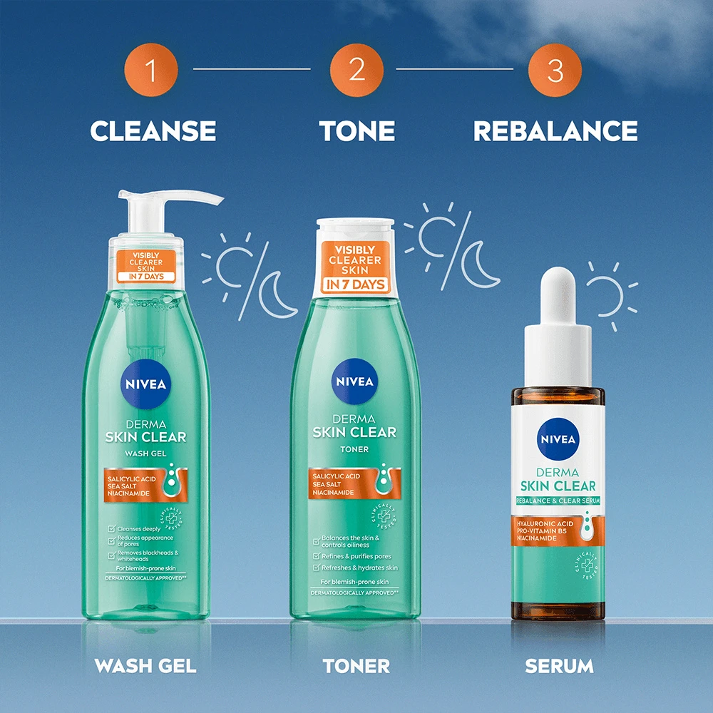 Nivea DERMA Skin Clear tonikas, 200 ml
