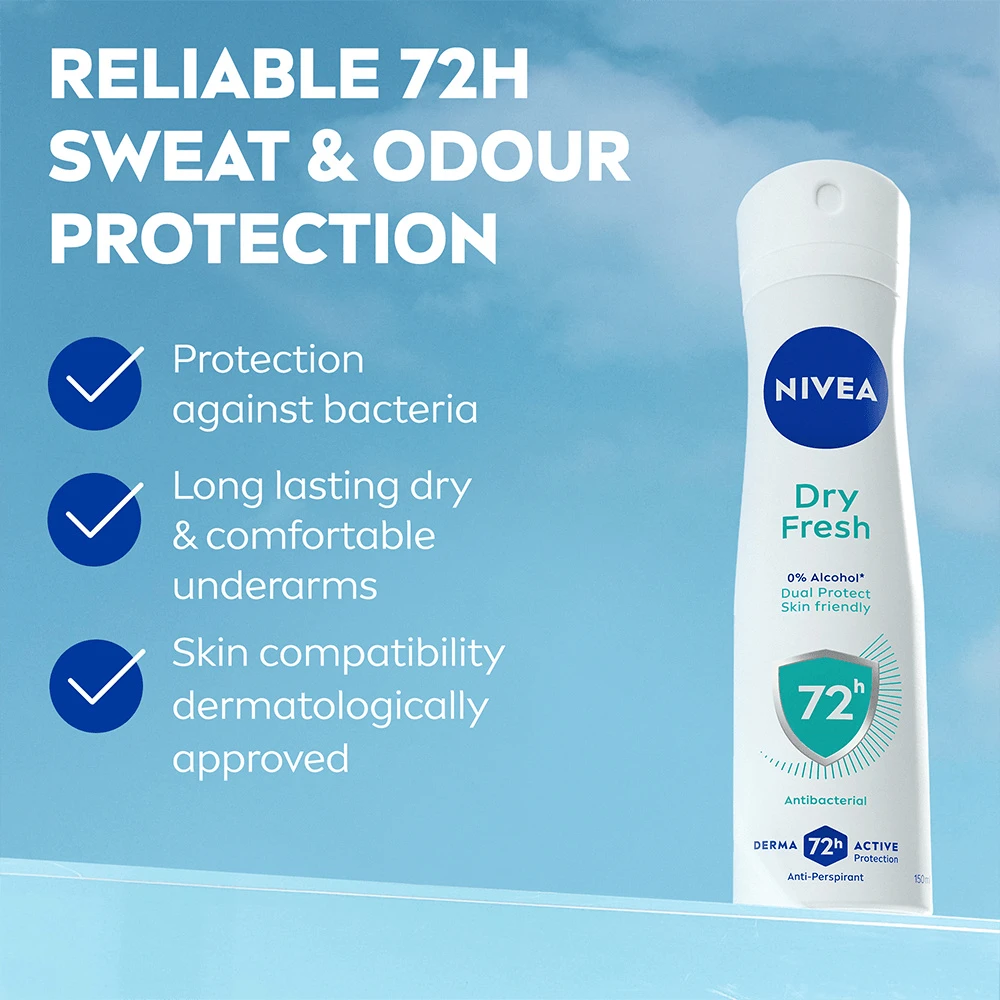Nivea Dry Fresh Moterims purškiklis, 150 ml