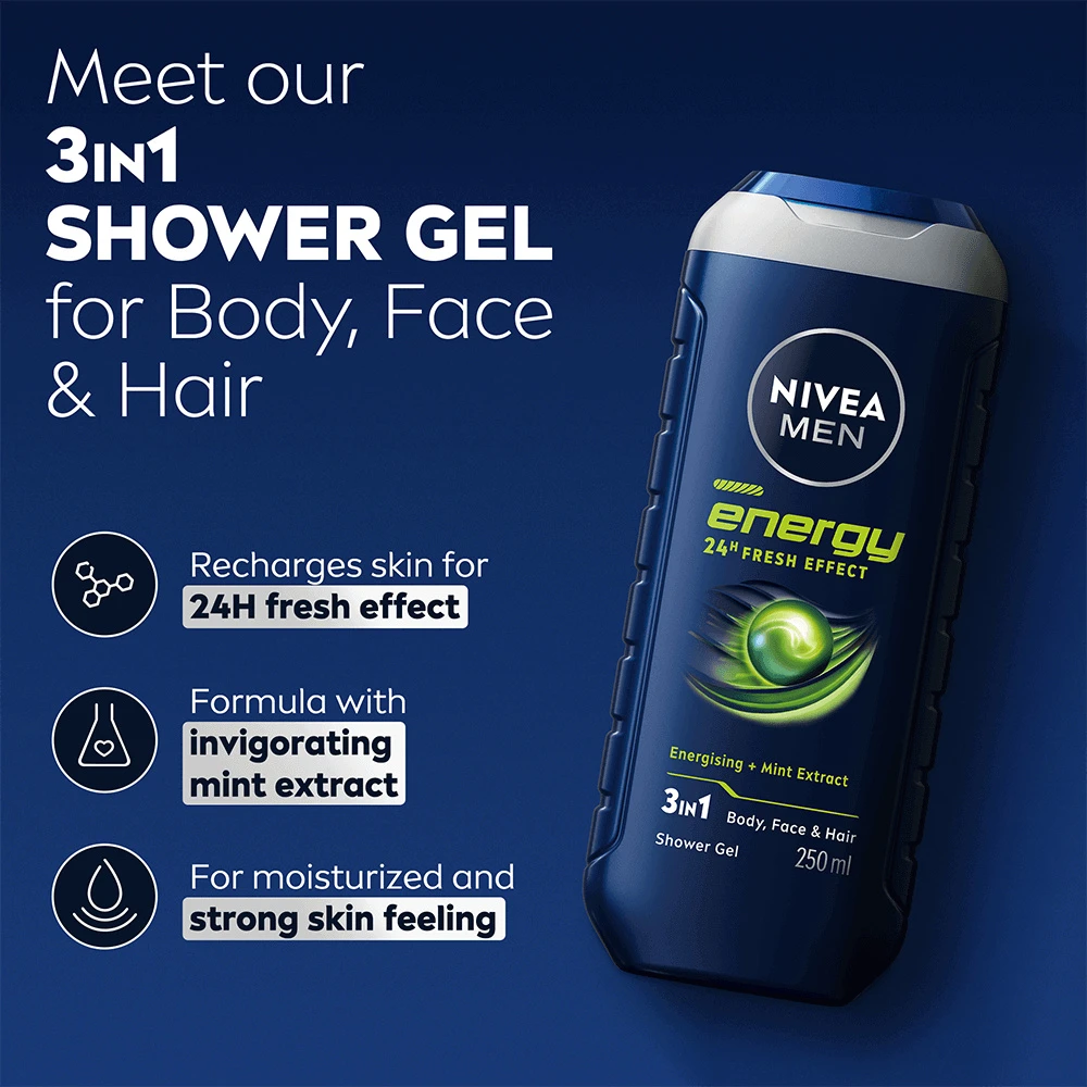 Nivea - Men Energy - 250 ml