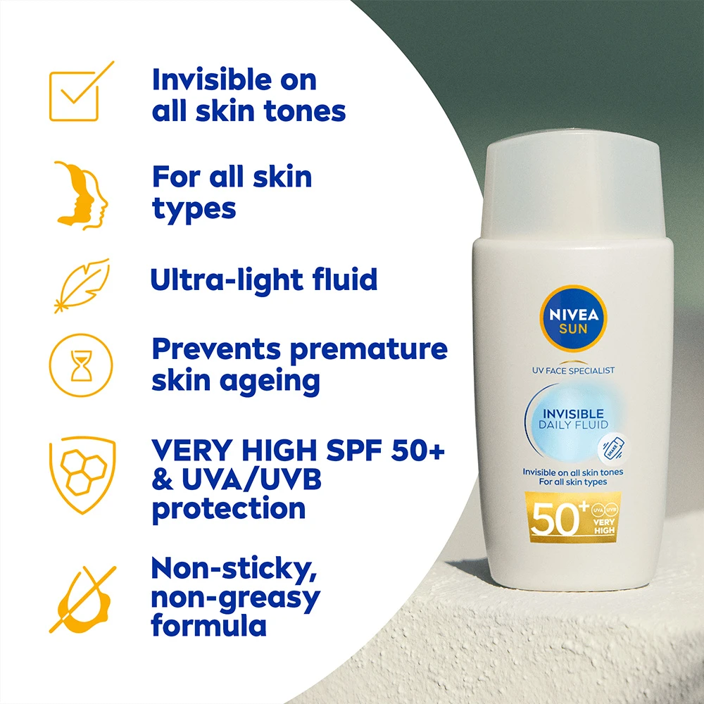 Nivea odos kremas Specialist Invisible Fluidas SPF 50+ 40 ml