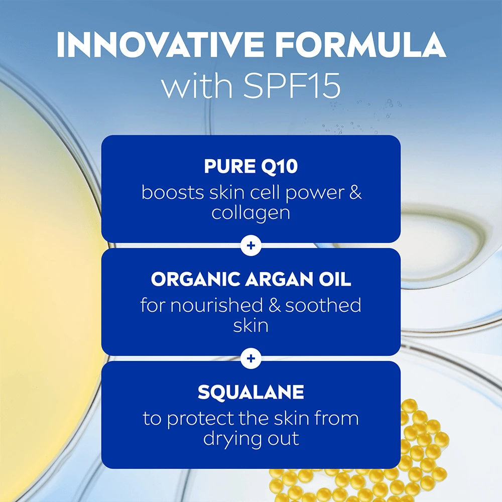 Nivea Q10 Extra Nourish dieninis kremas nuo saulės, 50 ml