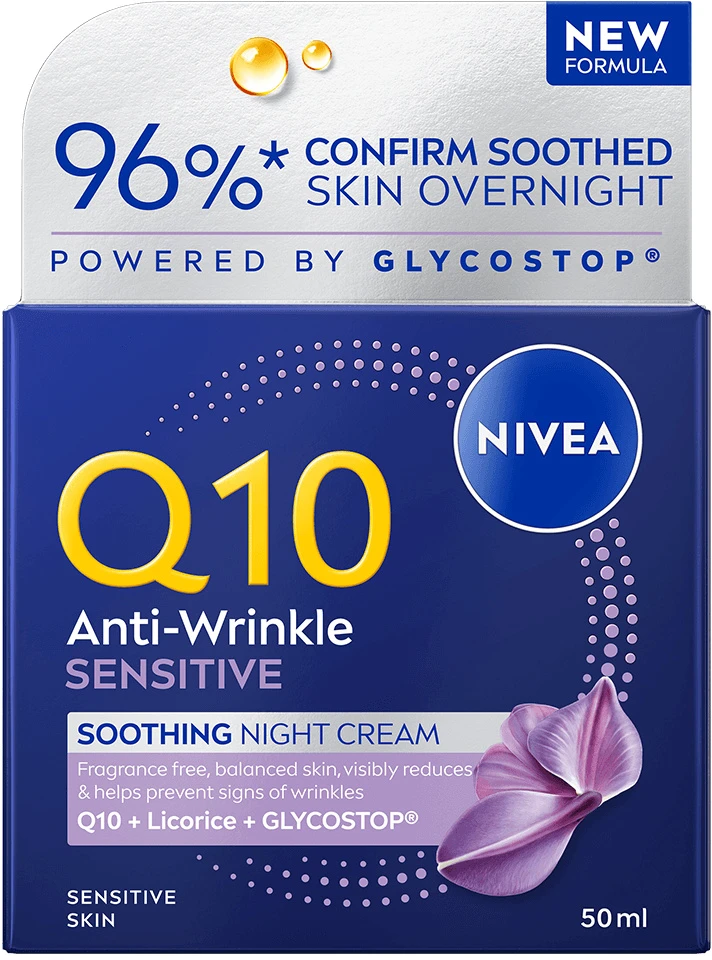 Nivea Q10 Sensitive naktinis kremas, 50 ml