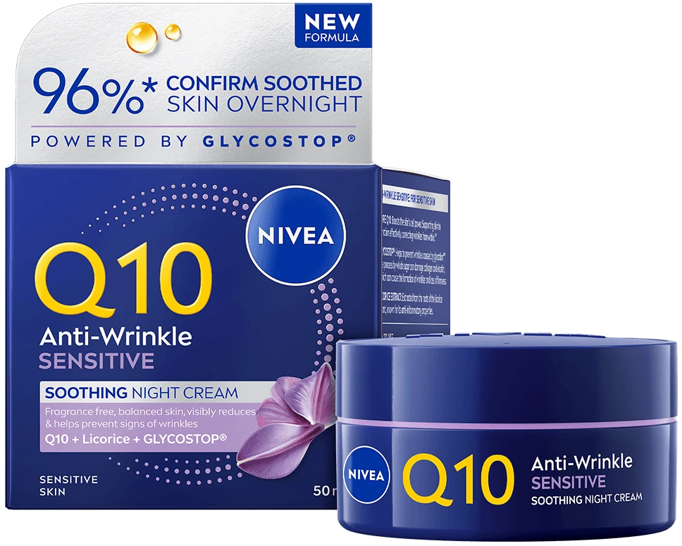 Nivea Q10 Sensitive naktinis kremas, 50 ml