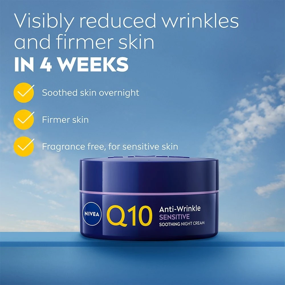 Nivea Q10 Sensitive naktinis kremas, 50 ml