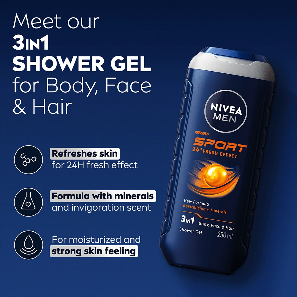 Nivea - vyrams sportinis dezodorantas - 250 ml