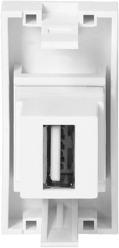 Orno NOEN USB data, modulinis lizdas 22,5x45 mm USB data 2.0, tarpiklis, baltas