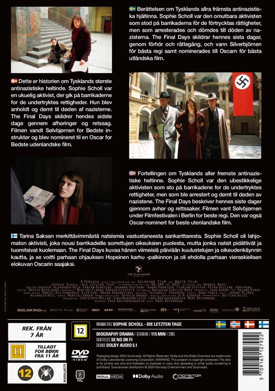 Non Stop SOPHIE SCHOLL: PASKUTINĖS DIENOS - Sophie Scholl - Paskutinės dienos
