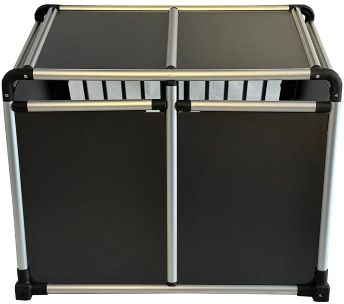Nordic Paws - Transportavimo narvas Alu Double - 2x45cm/2x44cm/88cm/45cm/64cm