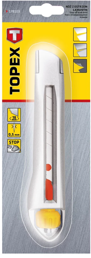 Neo Tools Peilis su lūžusiu ašmenimis 18 mm, metalinis korpusas