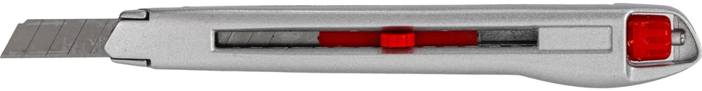 Nożyk, Peilis, nulaužiama 9 mm geležtė su pleišto formos fiksatoriumi, prolino metalinis korpusas