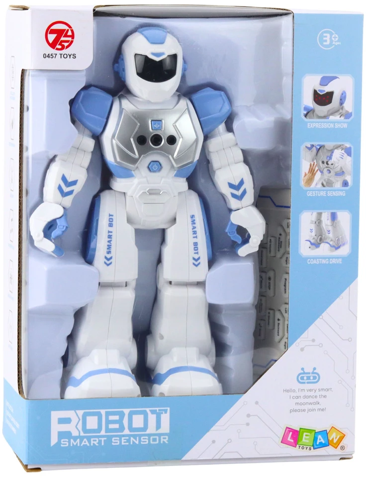 Lean Toys Interaktyvus edukacinis robotas SMART BOT su kalbėjimo ir šokio funkcija