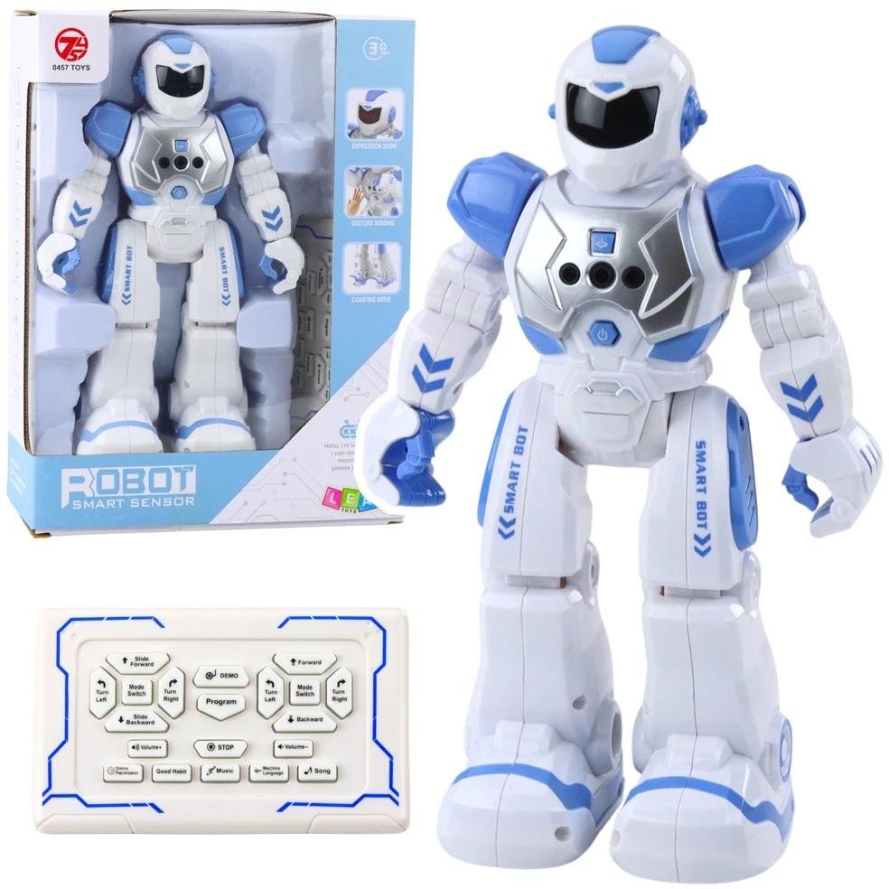 Lean Toys Interaktyvus edukacinis robotas SMART BOT su kalbėjimo ir šokio funkcija