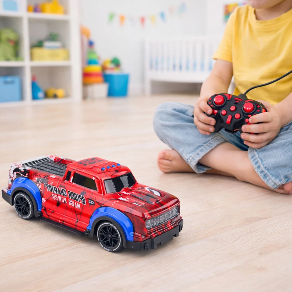 Lean Toys Nuotoliniu būdu valdomas automobilis Spider raudonas