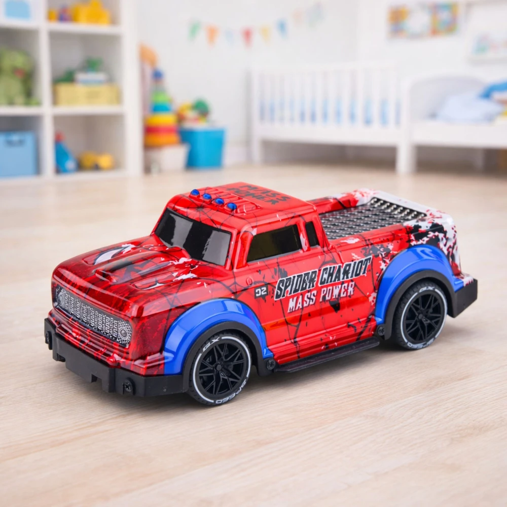 Lean Toys Nuotoliniu būdu valdomas automobilis Spider raudonas