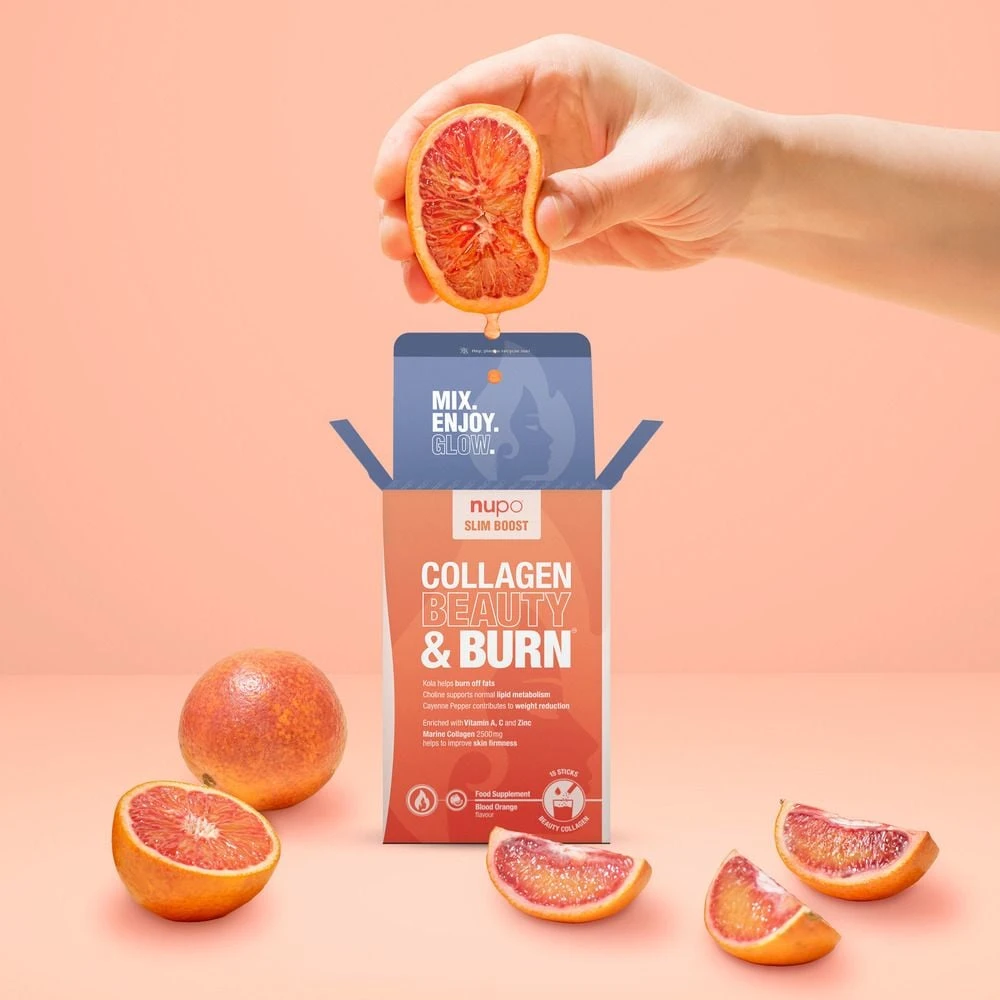 „Nupo“ – „Slim Boost“ kolageno priemonė, skirta grožiui ir nudegimams, 15 vnt.