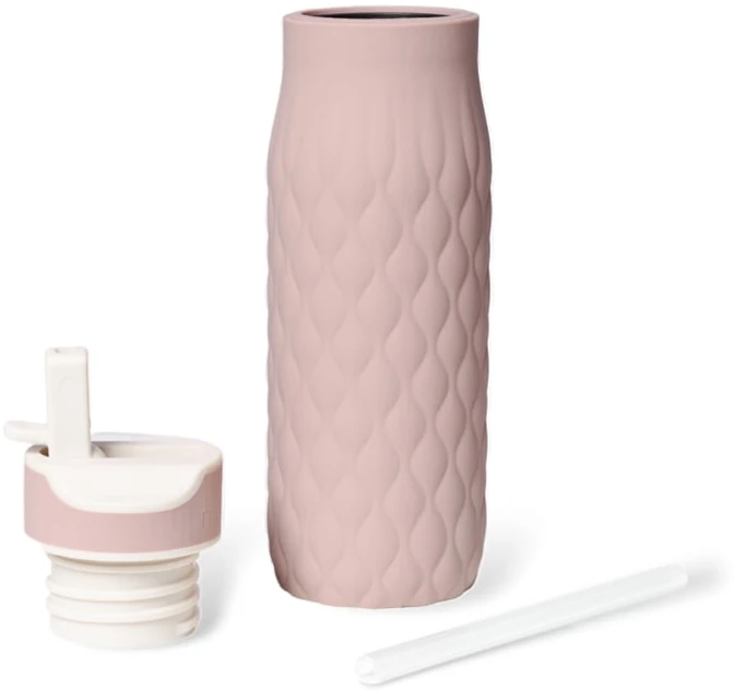 Nuuroo - „Nima“ silikoninis geriamasis buteliukas, 400 ml - „Woodrose“