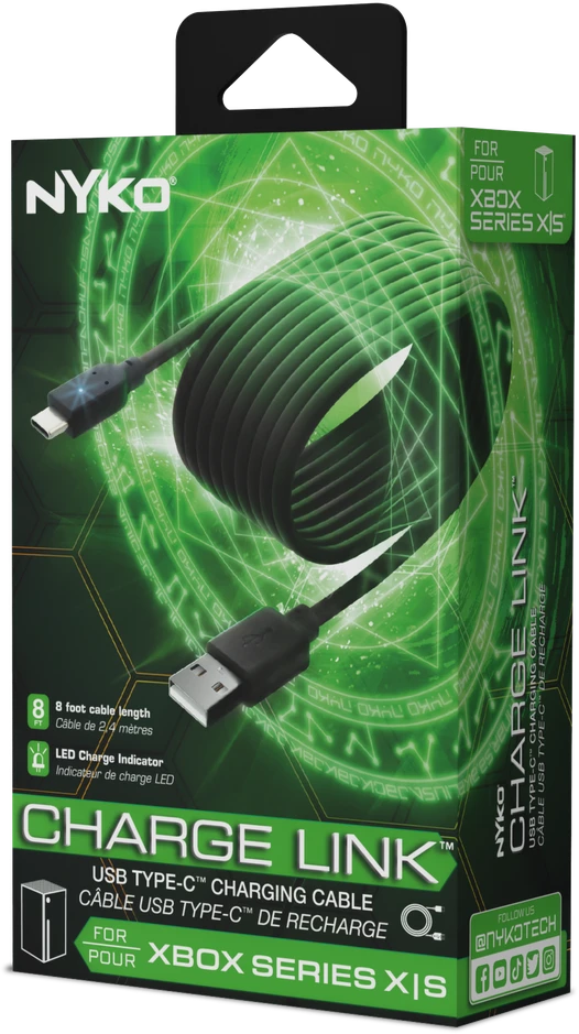 Nyko USB/USB-C įkrovimo jungtis, skirta Playstation 5 / XBOX Series X - S - 2,5 metro
