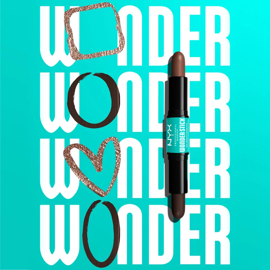 NYX Professional Makeup - Wonder Stick dvipusis veido formavimo pieštukas, 08 Deep Rich