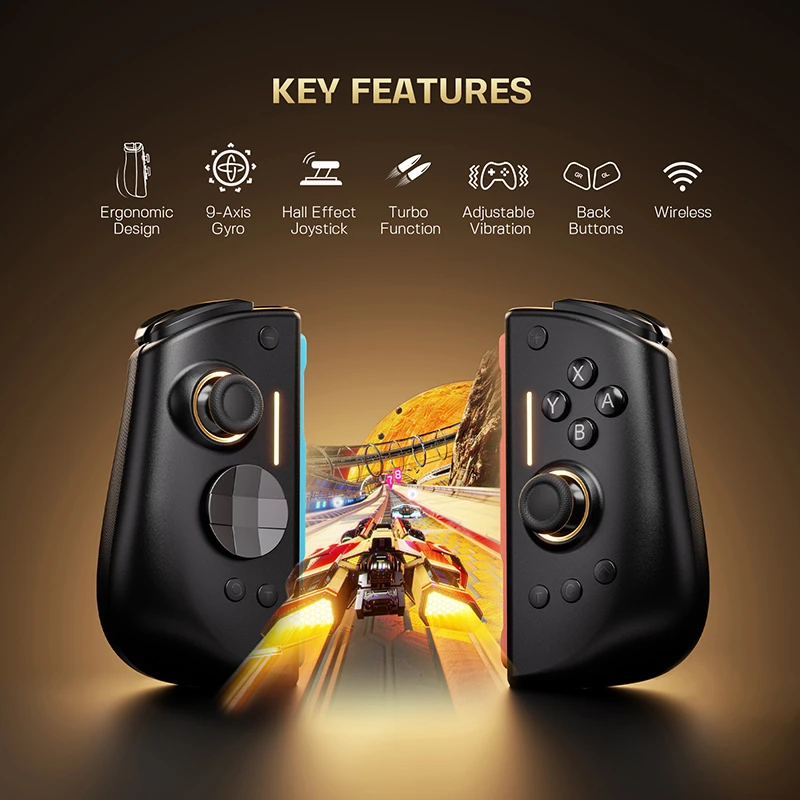 NYXI Hyperion 3 Switch 2 Hall-Effect Joy-Pad – juodos spalvos