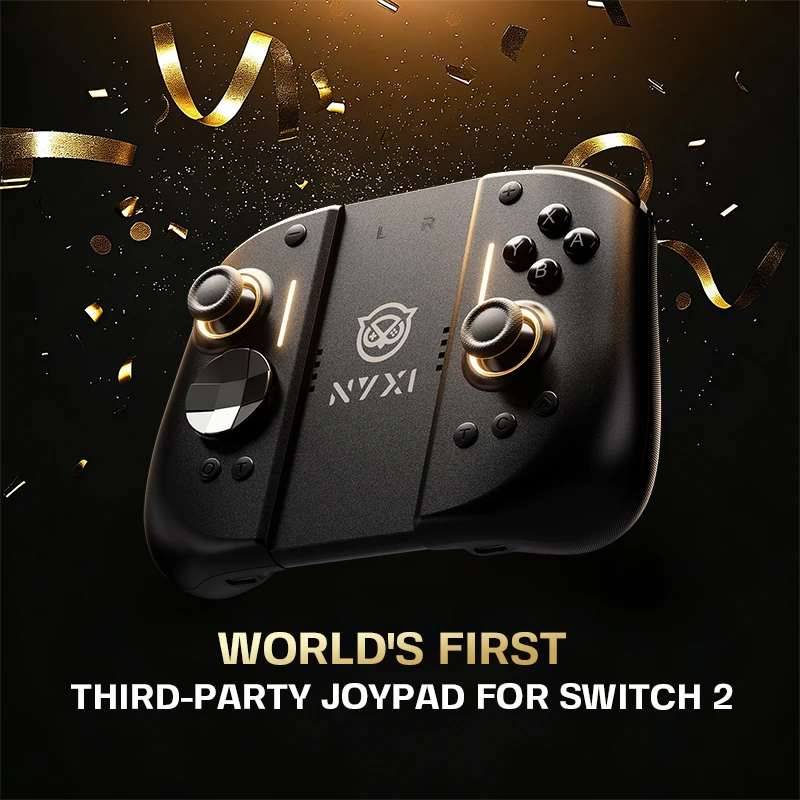 NYXI Hyperion 3 Switch 2 Hall-Effect Joy-Pad – juodos spalvos