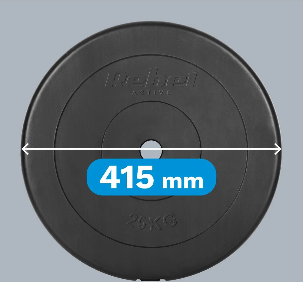 Bitumo apkrova 20kg, skylė 31mm, klasikinė plokštė, REBEL ACTIVE