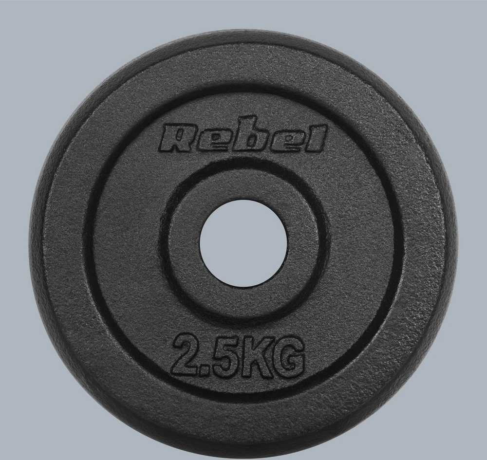 Ketaus svarelių rinkinys 4x2.5kg, skylė 31mm, klasikinė plokštelė, REBEL ACTIVE