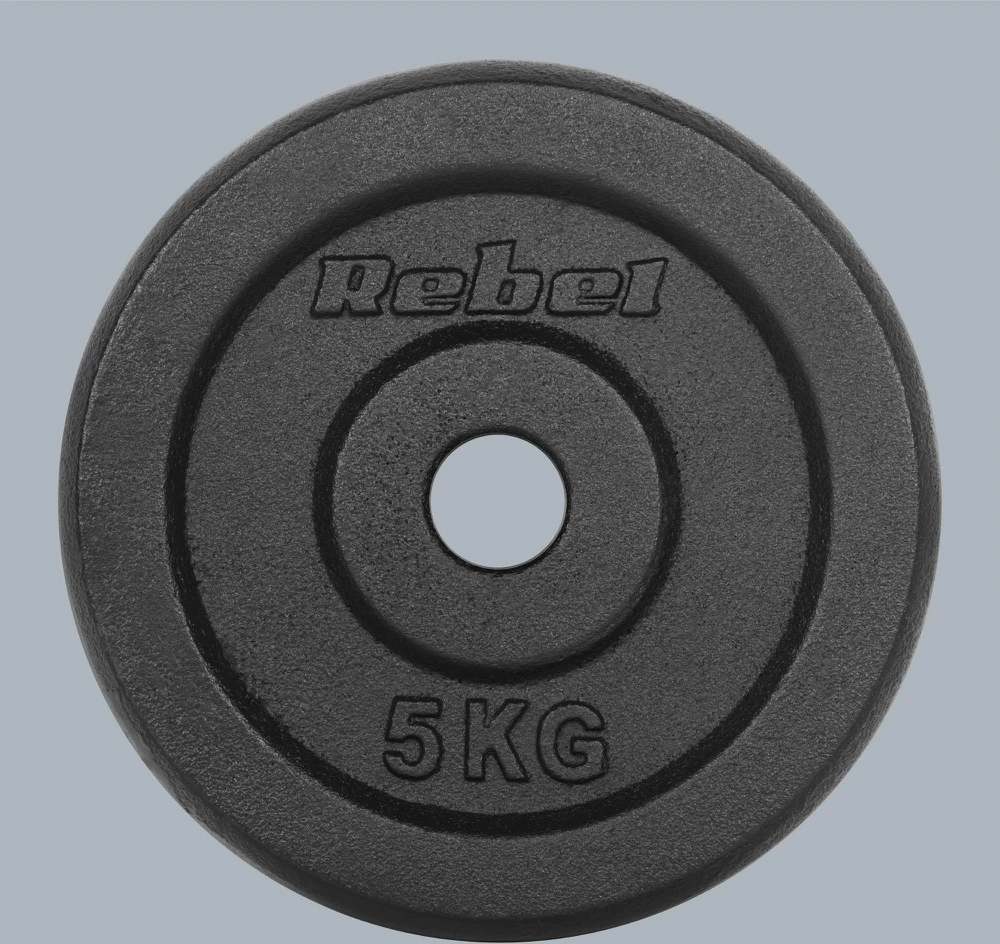 Ketaus svarelių rinkinys 4x5kg, skylė 31mm, klasikinė plokštelė, REBEL ACTIVE