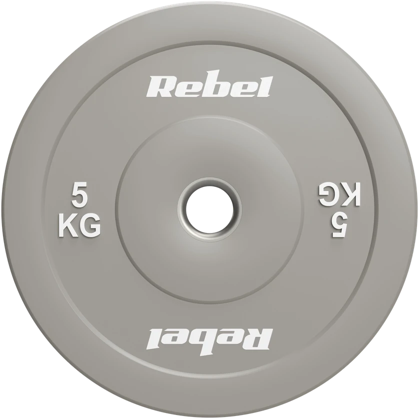 Olimpiniai gumuoti BUMPER svareliai, BEAST serijos, 2 x 5kg rinkinys, skylės skersmuo 51 mm, REBEL ACTIVE