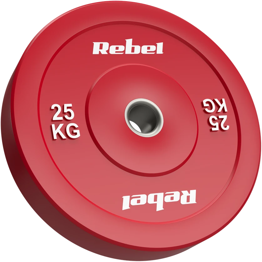 Olimpinis guminis svoris BUMPER PREMIUM, BEAST serija, 25 kg, kiaurymė 51 mm, REBEL ACTIVE