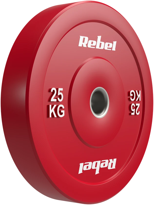 Obciążenie olimpijskie gumowane BUMPER, seria BEAST, 25kg, otwór 51 mm, REBEL ACTIVE