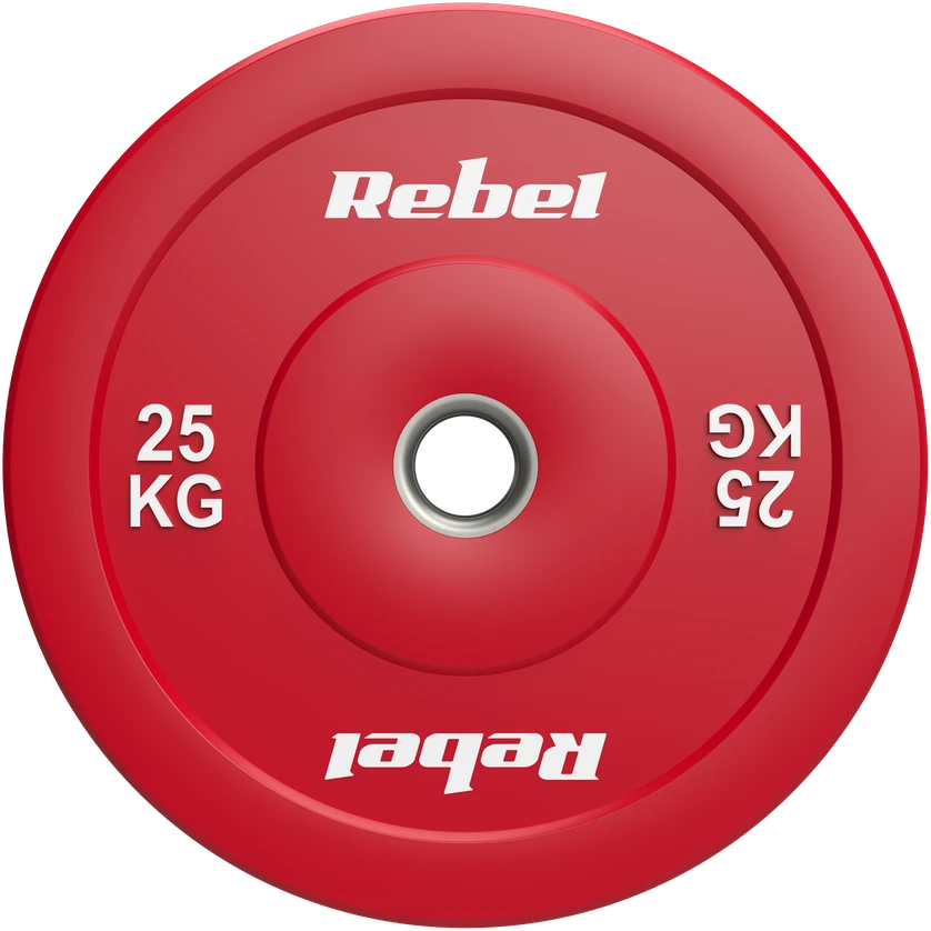 Obciążenie olimpijskie gumowane BUMPER, seria BEAST, 25kg, otwór 51 mm, REBEL ACTIVE