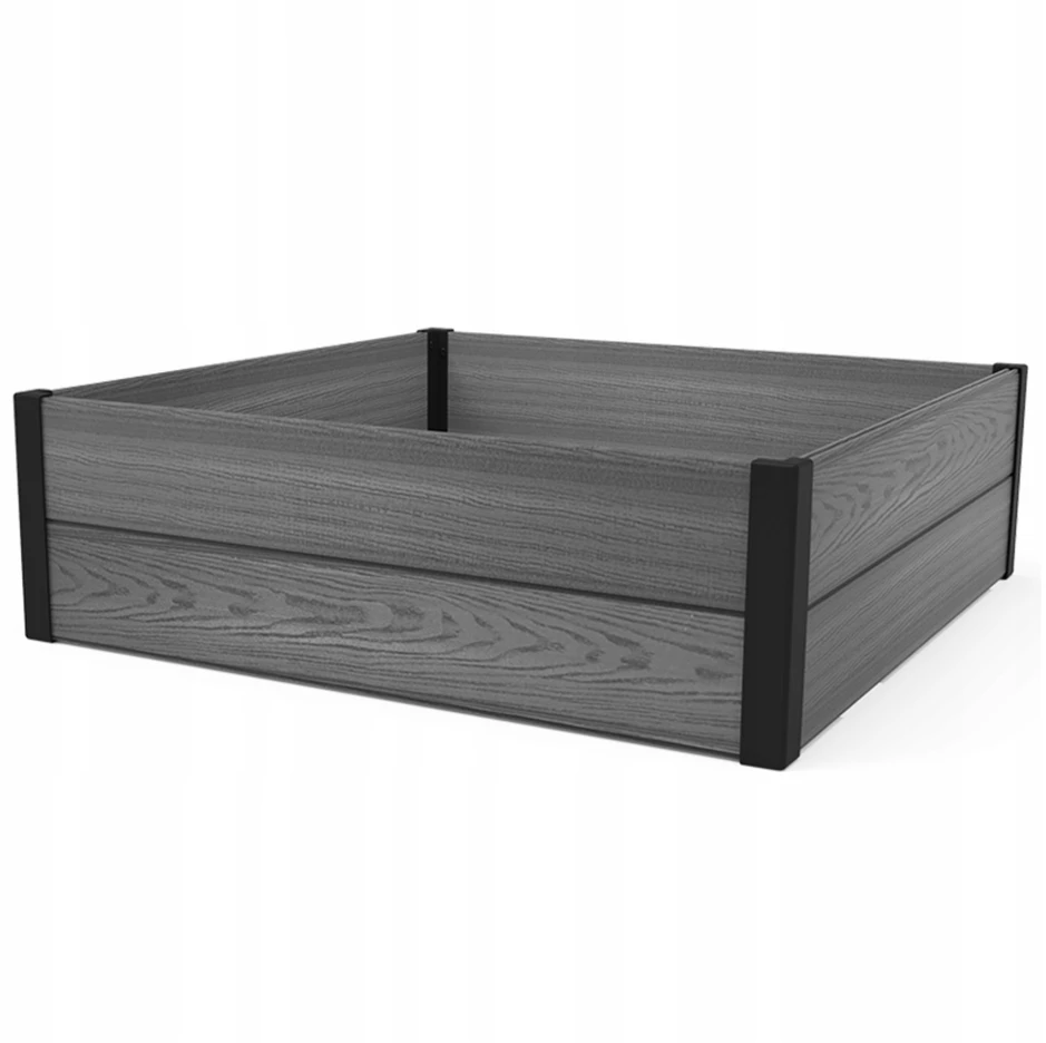Obrzeże Keter klevo sodo apvadas, plastikinis, pilkas, matmenys 106x106x32, atsparus oro sąlygoms, 249298