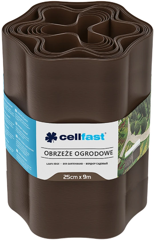 Obrzeże Sodo apvadas 25 cm x 9 m Cellfast rudas
