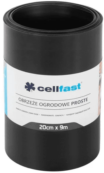 Obrzeże Tiesus sodo apvadas 20 cm x 9 m Cellfast juodas