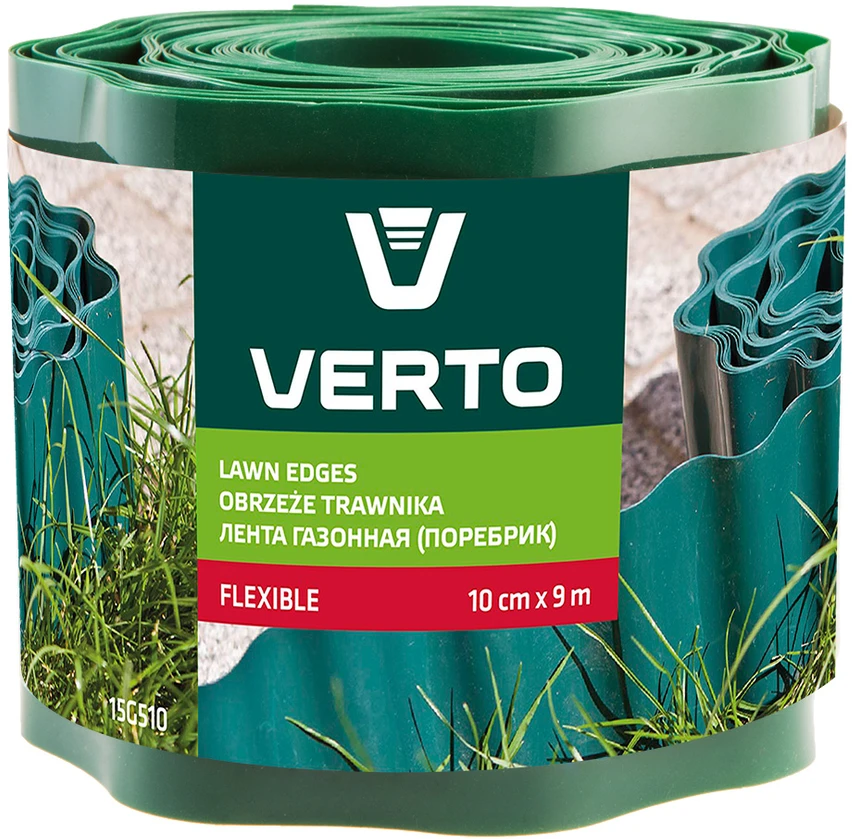 Verto Obrzeże Vejos apvadas 10 cm x 9 m, žalias