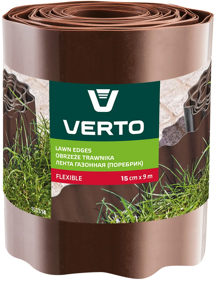 Verto Obrzeże Vejos apvadas 15 cm x 9 m, rudas