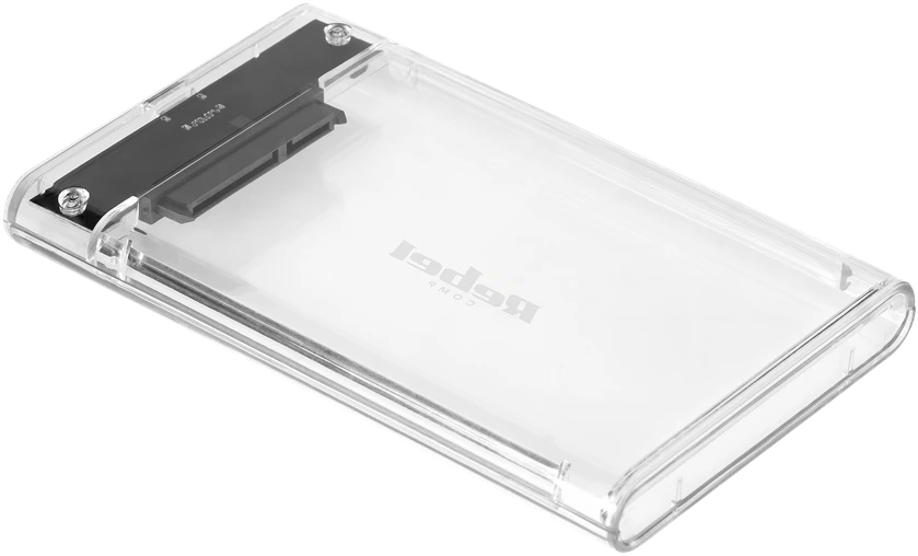 2.5 colio SATA USB C 3.1 Rebel disko korpusas skaidrus