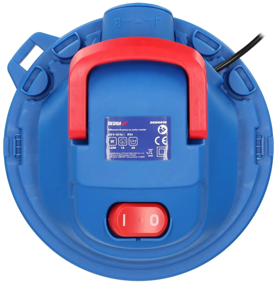 Dedra Dulkių siurblys Dirbtuvių dulkių siurblys 1200 W, 20 l medvilninis filtro maišelis