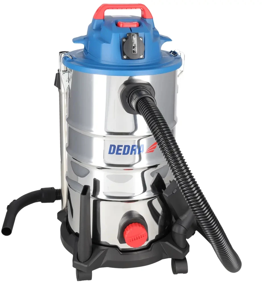 Dedra Dulkių siurblys Dirbtuvių dulkių siurblys 1400 W, 30 l, metalinis teleskopinis vamzdis