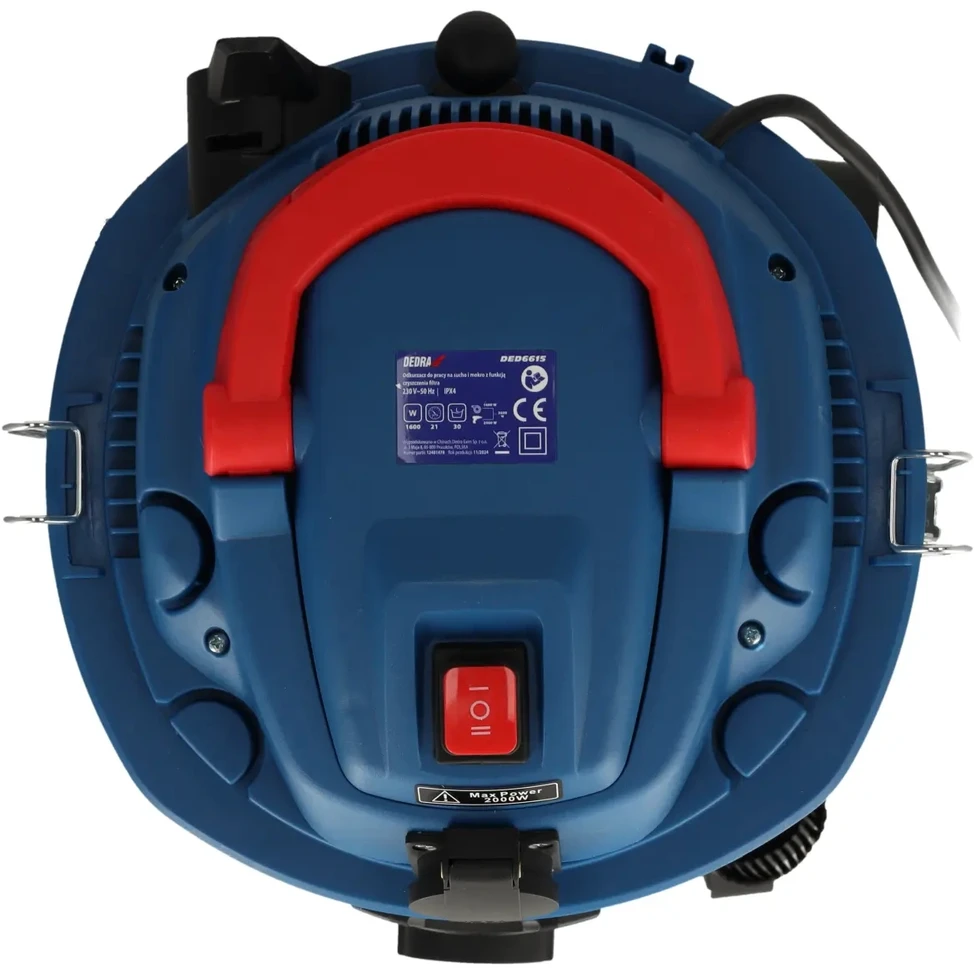 Dedra Dulkių siurblys Dirbtuvių dulkių siurblys su kratytuvu, 1600 W, 30 l teleskopinis vamzdis