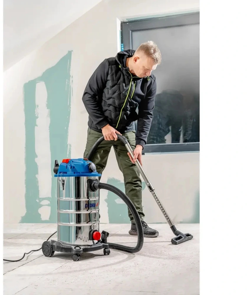 Dedra Dulkių siurblys Dirbtuvių dulkių siurblys su kratytuvu, 1600 W, 30 l teleskopinis vamzdis